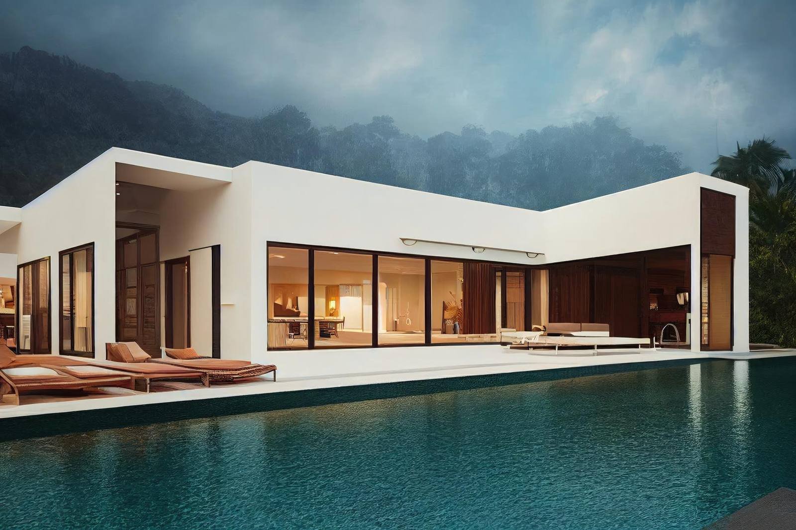 Modular holiday villa with pool