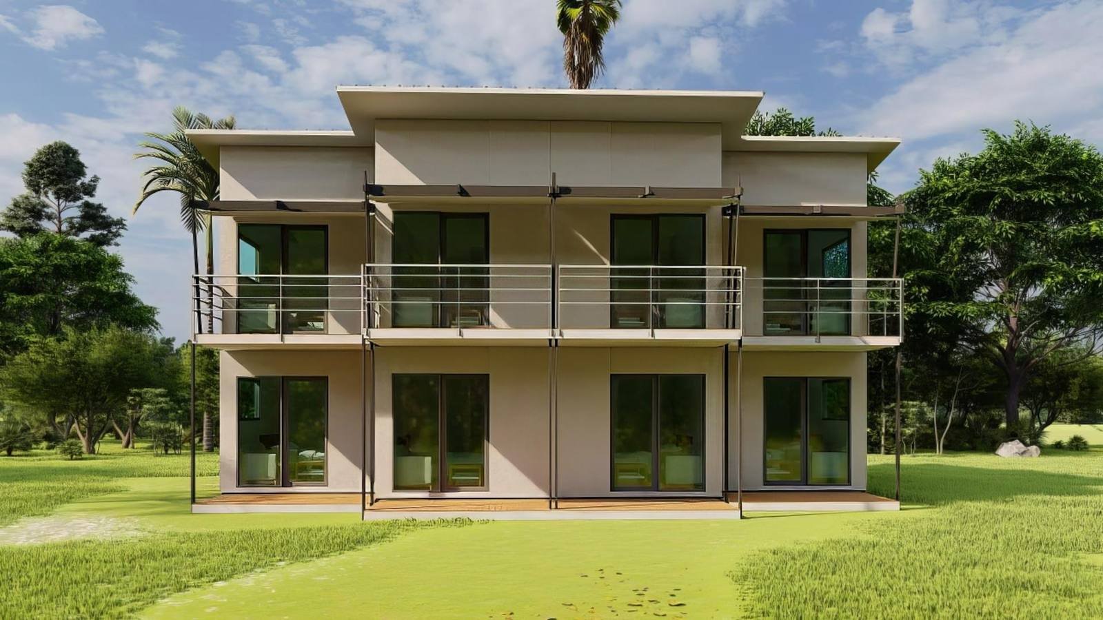 Modular worker accommodation block